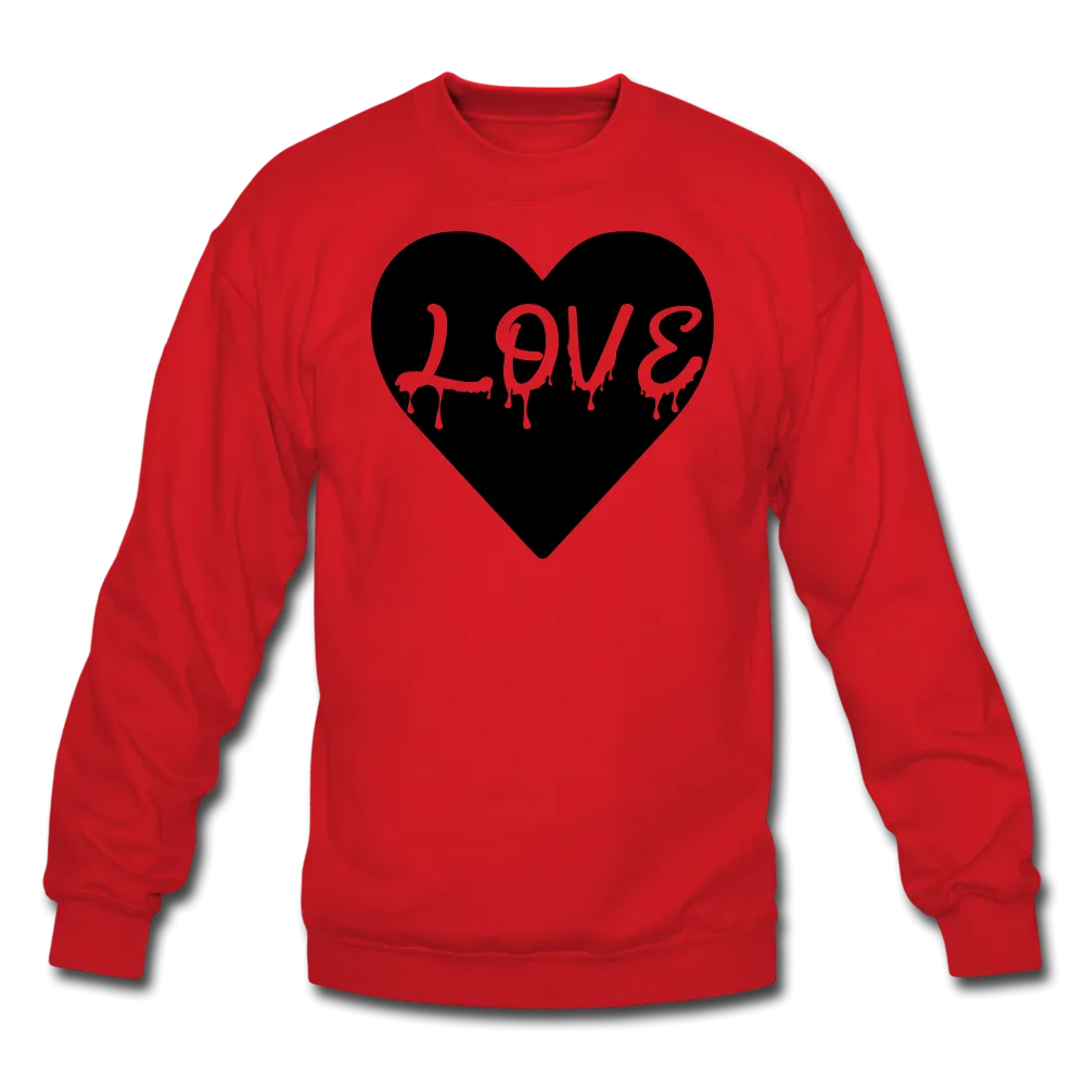 Love Black Velvety Crewneck Sweatshirt