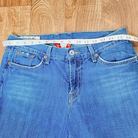 Lucky Brand Luxury Denim  By Gene M Sz.10/30 Made In USA Cherry Rhinestones
