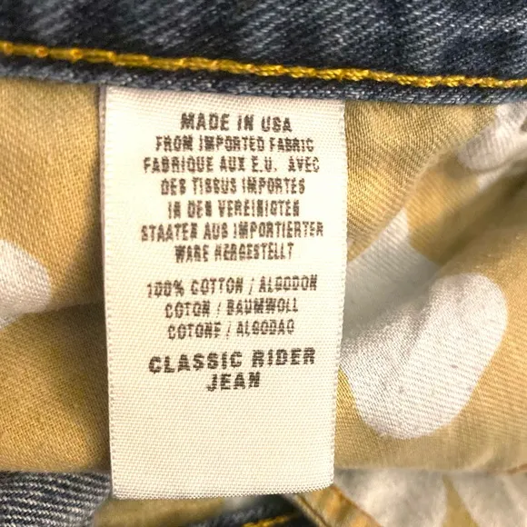 Lucky Brand Luxury Denim  By Gene M Sz.10/30 Made In USA Cherry Rhinestones