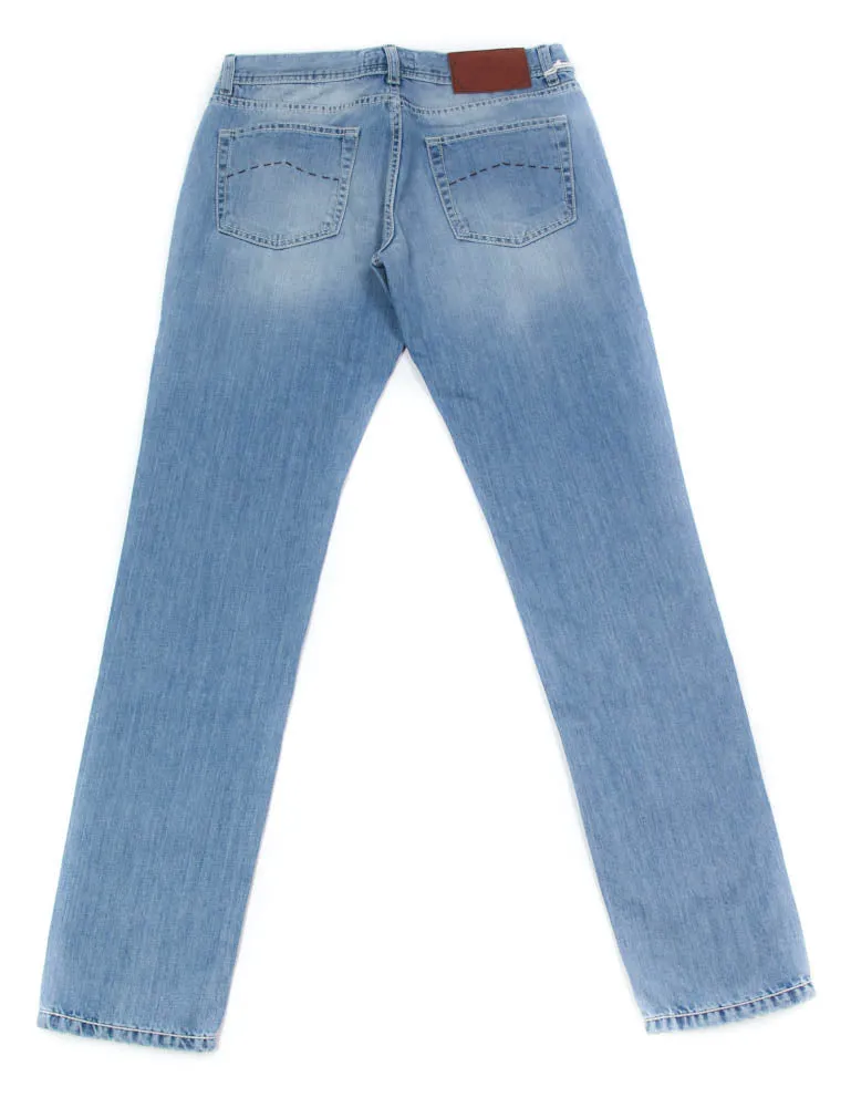 Luigi Borrelli Denim Blue Jeans - Extra Slim - 33 US / 49 EU