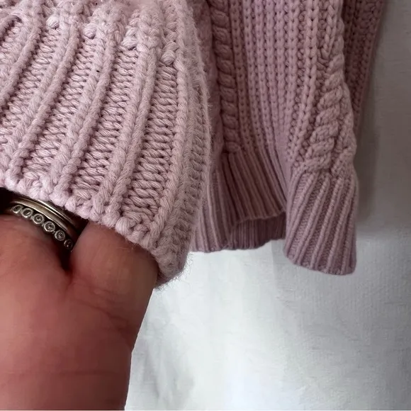 Lululemon Athletica Call The Cozy Turtleneck Chunky Sweater in Pink size 4