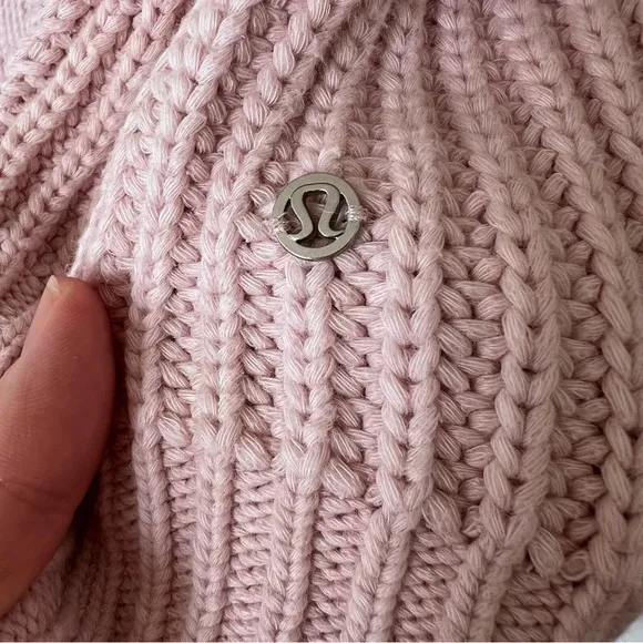 Lululemon Athletica Call The Cozy Turtleneck Chunky Sweater in Pink size 4