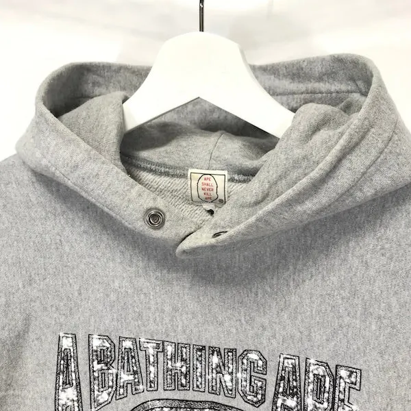 [M] A Bathing Ape Bape Vintage 'Cash Money' Bling Logo Hoodie Grey
