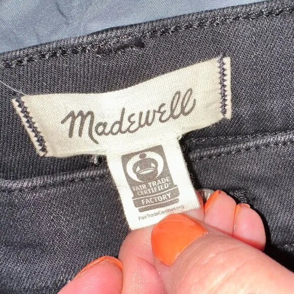 Madewell Black Mid Roadtripper Stovepipe Rise Straight Leg Jeans Women Size 29