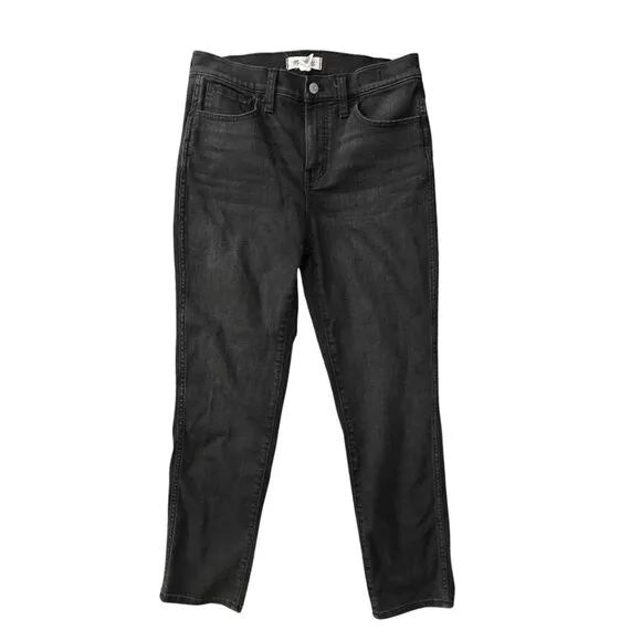 Madewell Black Mid Roadtripper Stovepipe Rise Straight Leg Jeans Women Size 29