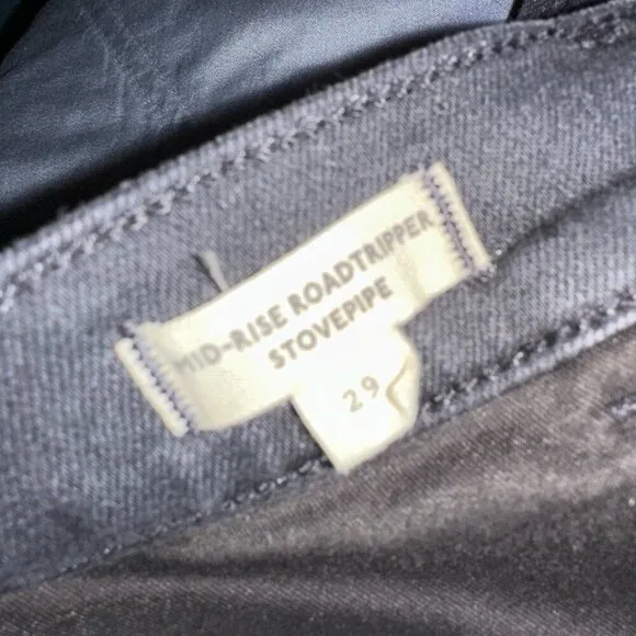 Madewell Black Mid Roadtripper Stovepipe Rise Straight Leg Jeans Women Size 29