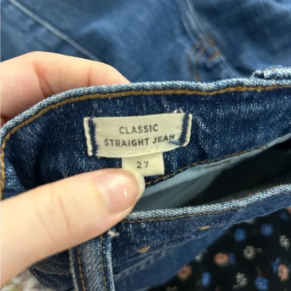 Madewell Classic Straight Jeans in Bandry Wash Seamed Edition