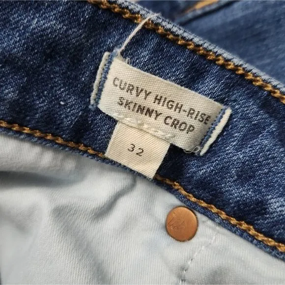 Madewell Curvy High-Rise Skinny Crop Jeans Size 32