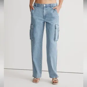 Madewell NWOT Low Slung Straight Cargo Jeans Size 28 in Coleman Wash