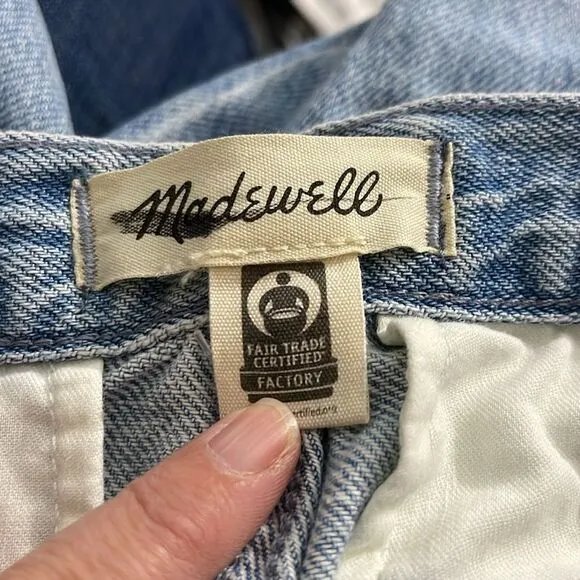 Madewell NWOT Low Slung Straight Cargo Jeans Size 28 in Coleman Wash