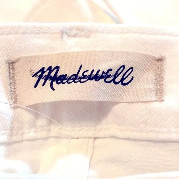 Madewell NWT Perfect Vintage Wide Leg Crop Jeans Size 31 High Rise in Tile White