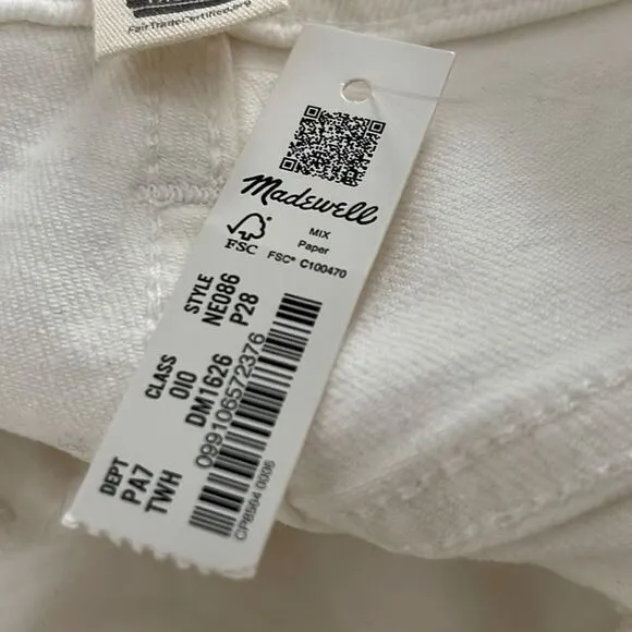 Madewell NWT Petite Perfect Vintage Wide Leg Crop Jean Size 28P