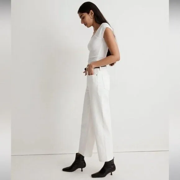 Madewell NWT Petite Perfect Vintage Wide Leg Crop Jean Size 28P