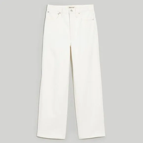 Madewell NWT Petite Perfect Vintage Wide Leg Crop Jeans Size 31P in Tile White