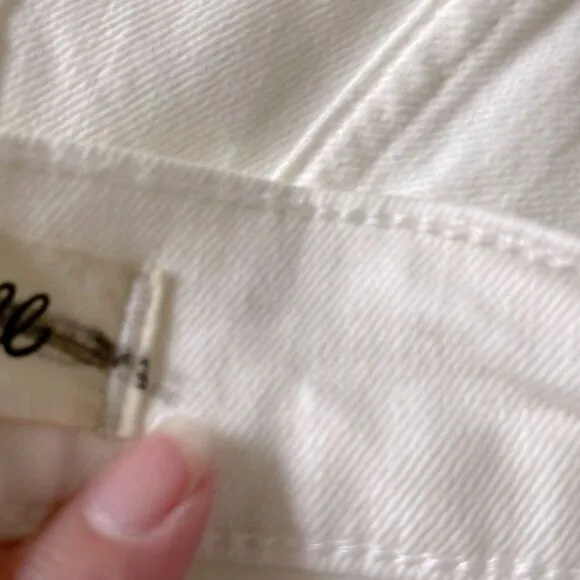 Madewell NWT Petite Perfect Vintage Wide Leg Crop Jeans Size 31P in Tile White
