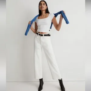 Madewell NWT Tall Perfect Vintage Wide Leg Crop Jean Size 23T High Rise