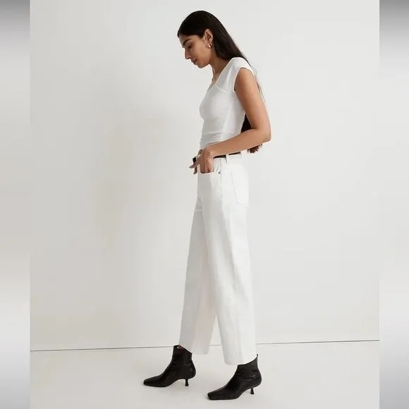 Madewell NWT The Petite Perfect Vintage Wide-Leg Crop Jean Size 31P High Rise