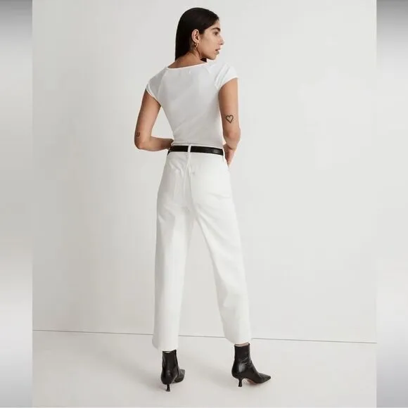 Madewell NWT The Tall Perfect Vintage Wide Leg Crop Jeans Size 31T High Rise