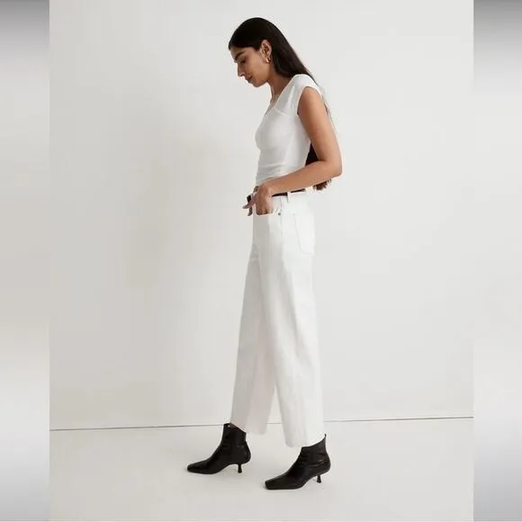 Madewell NWT The Tall Perfect Vintage Wide Leg Crop Jeans Size 31T High Rise