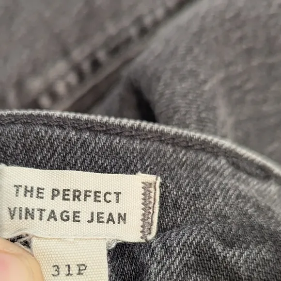 Madewell The Perfect Vintage Jean Women's 31P Black Acid Wash Lunar Gray