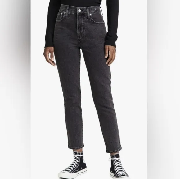 Madewell The Perfect Vintage Jean Women's 31P Black Acid Wash Lunar Gray