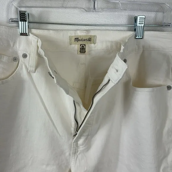 Madewell The Perfect Vintage Wide Leg Crop Jean Women's 33 Off White Tile White