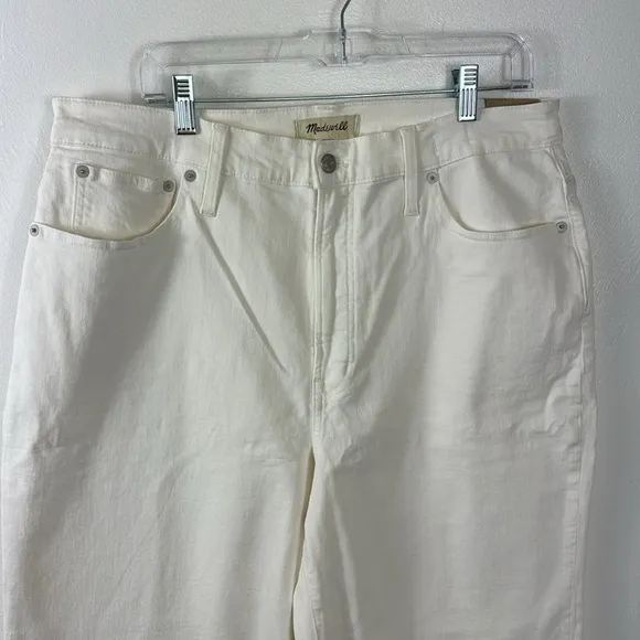 Madewell The Perfect Vintage Wide Leg Crop Jean Women's 33 Off White Tile White