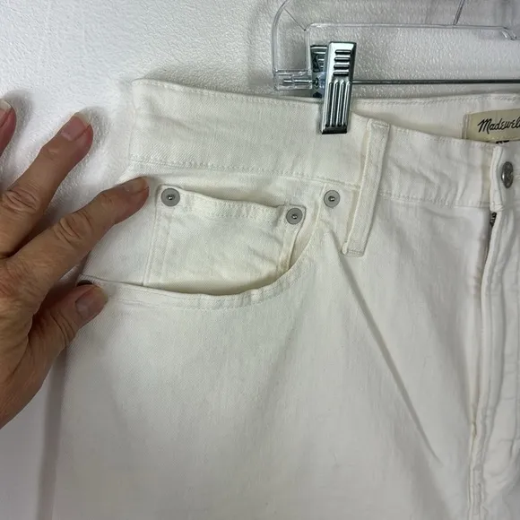 Madewell The Perfect Vintage Wide Leg Crop Jean Women's 33 Off White Tile White