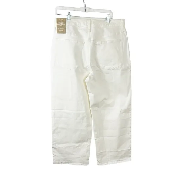 Madewell The Perfect Vintage Wide Leg Crop Jean Women's 33 Off White Tile White