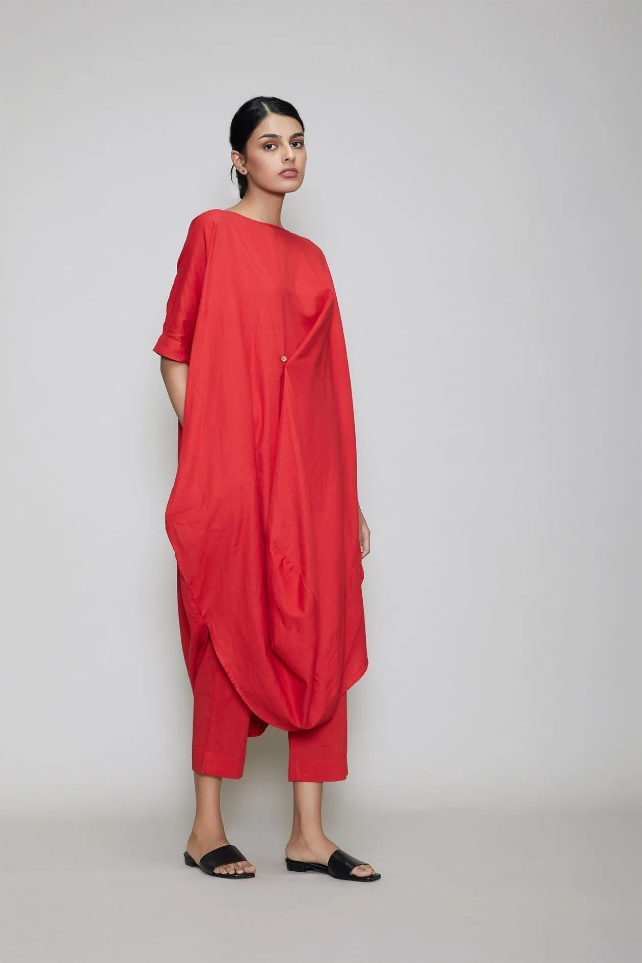 MATI   I   Cowl Button Tunic Set