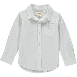 Me & Henry Cotton Longsleeved White Shirt (White Buttons) : Sizes 2 to 16