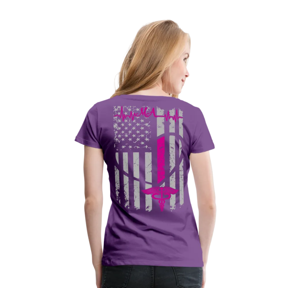 Medical Assistant Flag  Women’s Premium T-Shirt (CK1245) Updated  