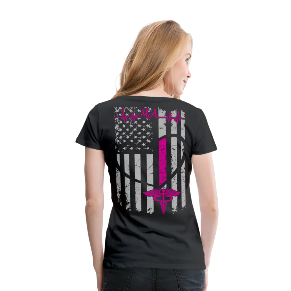 Medical Assistant Flag  Women’s Premium T-Shirt (CK1245) Updated  