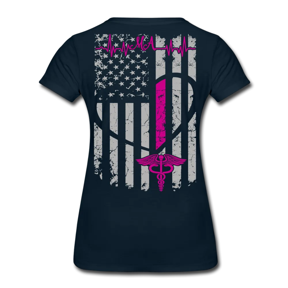 Medical Assistant Flag  Women’s Premium T-Shirt (CK1245) Updated  