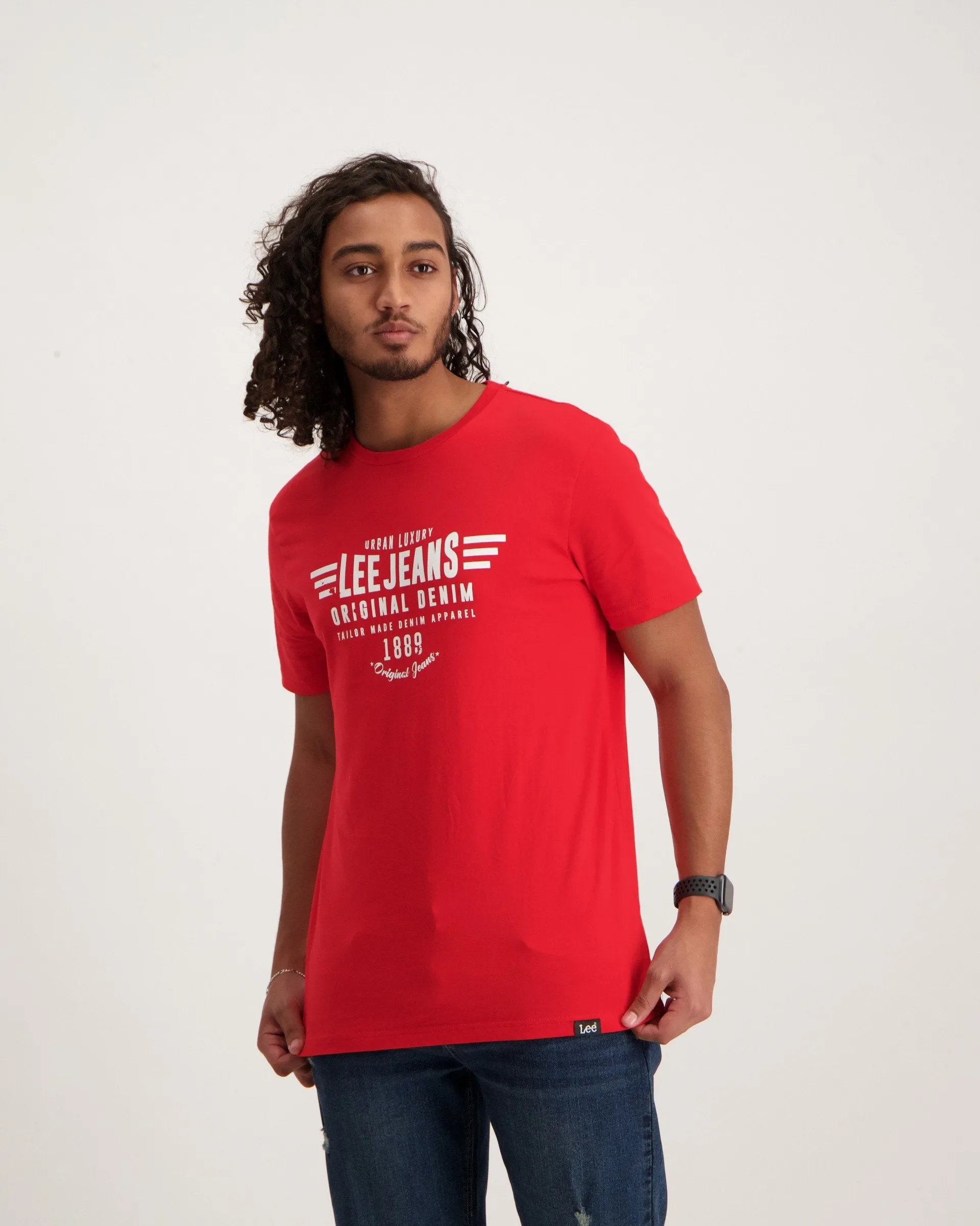 Men's Luxury Denim Shirt - Red