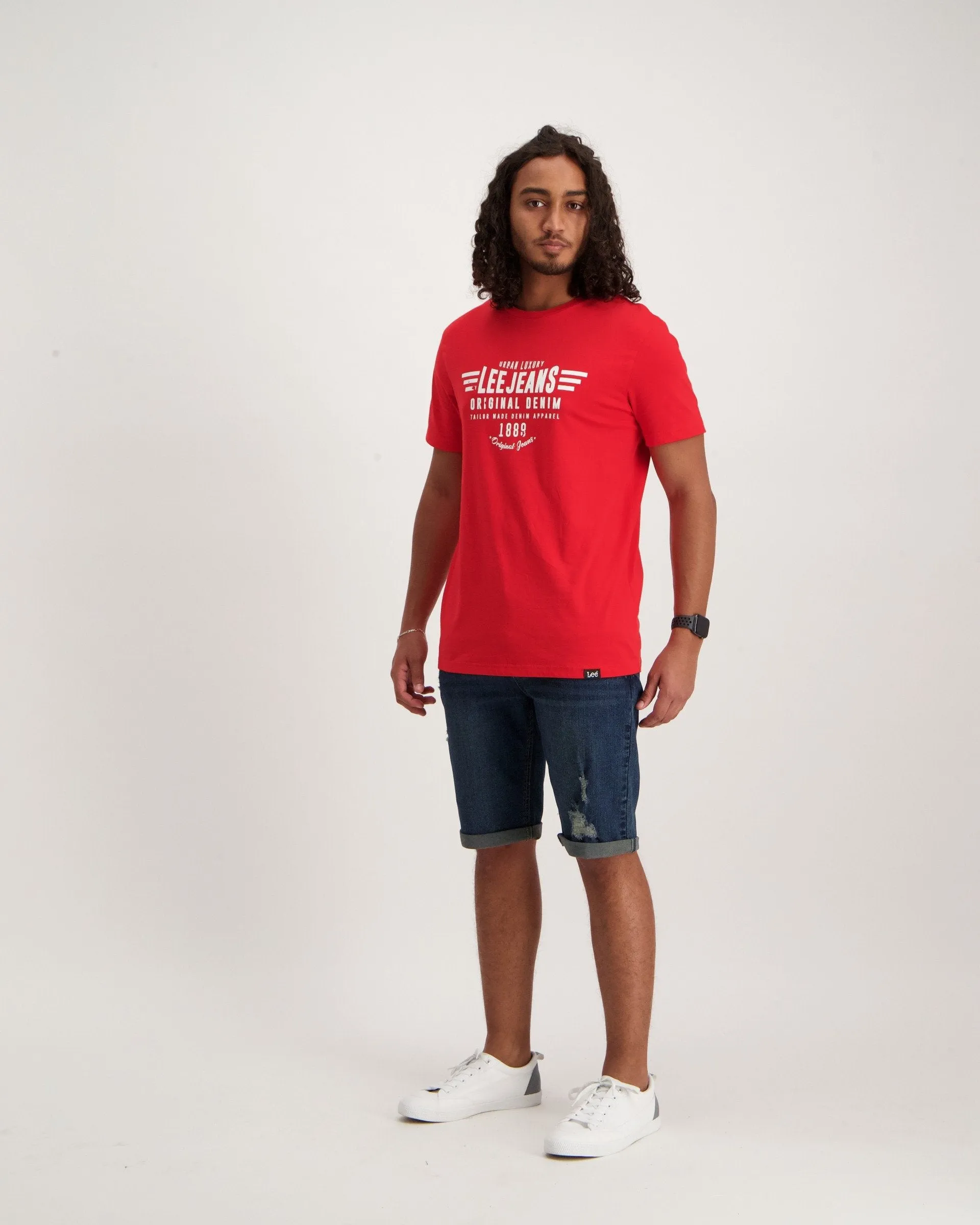 Men's Luxury Denim Shirt - Red
