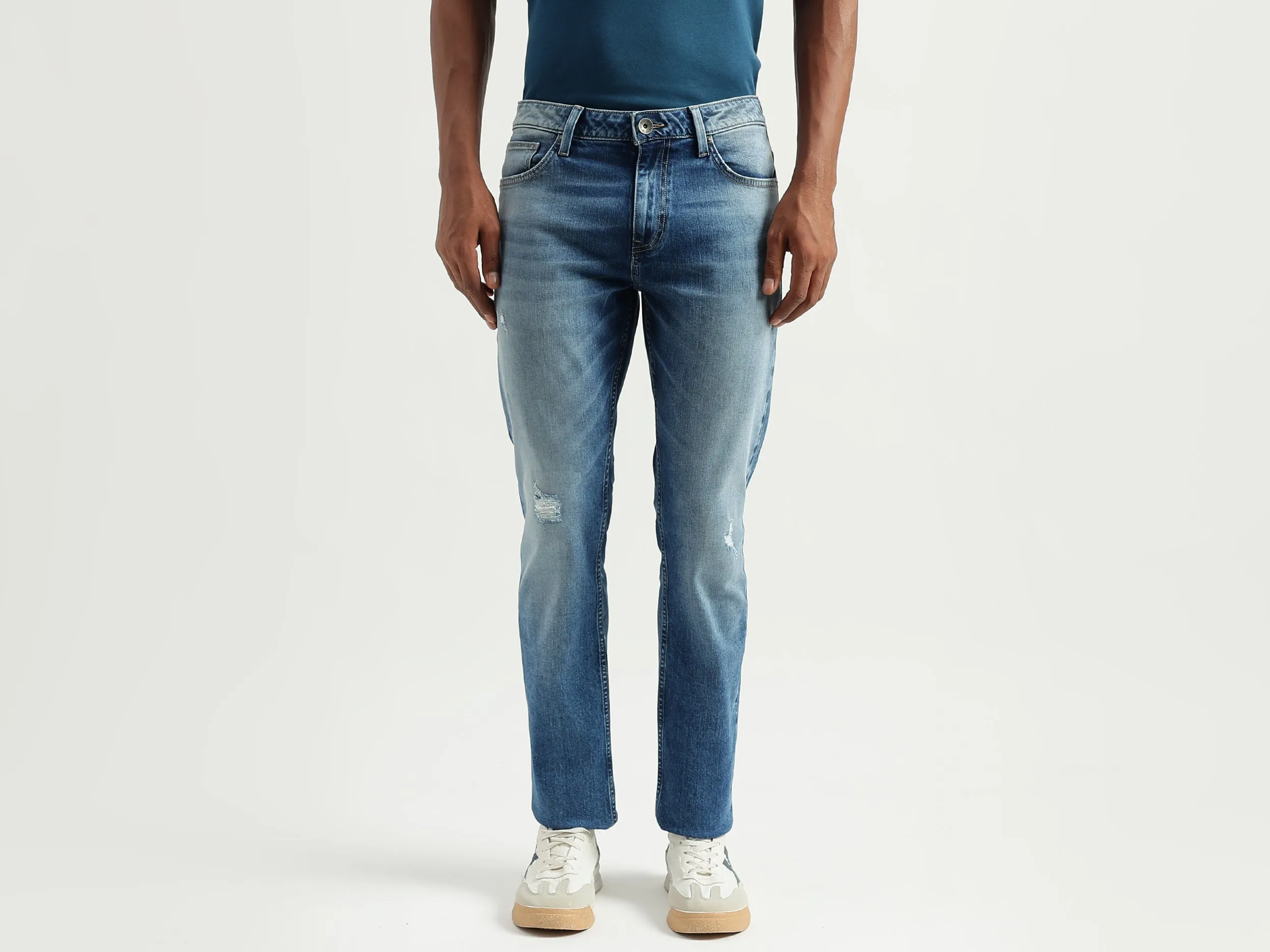 Men's Solid Straight Fit Jeans