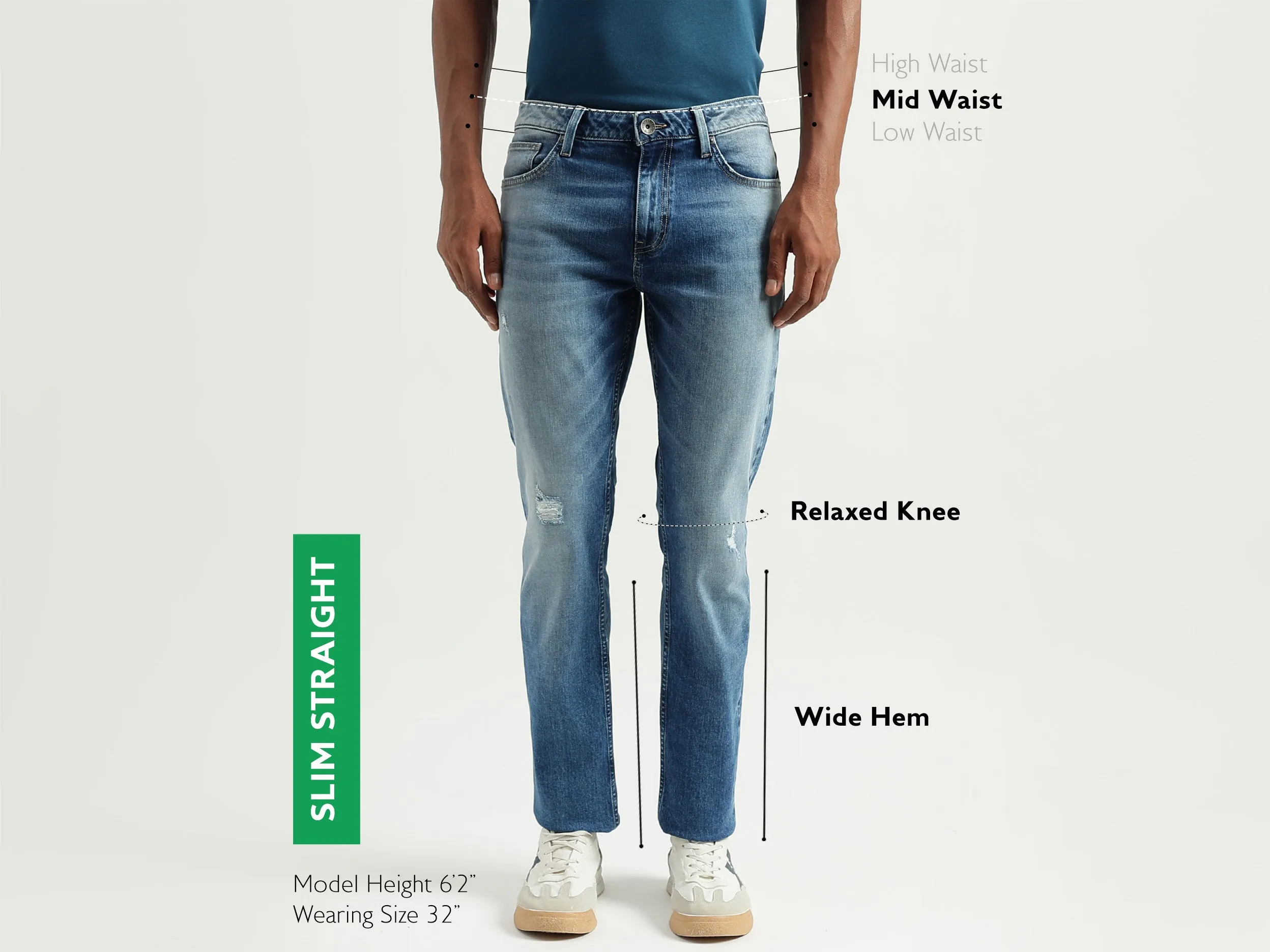 Men's Solid Straight Fit Jeans