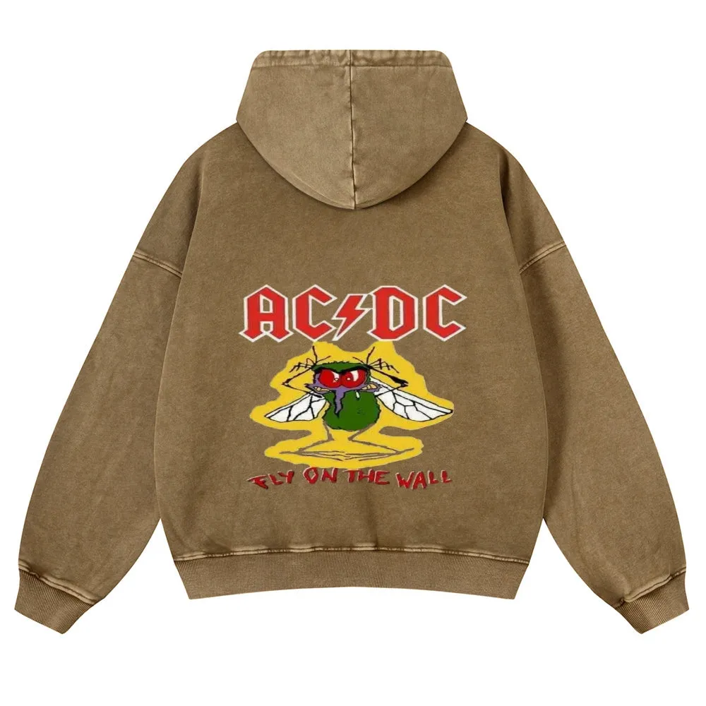 Mens Vintage ACDC Rock Band Hoodies