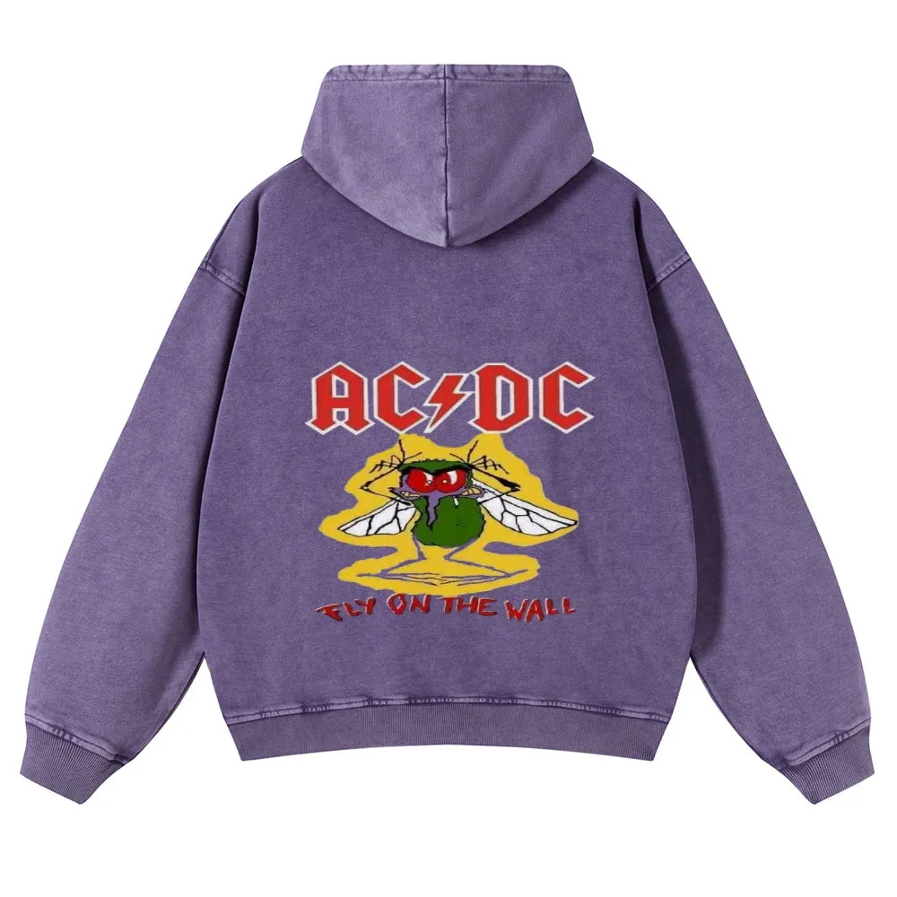 Mens Vintage ACDC Rock Band Hoodies