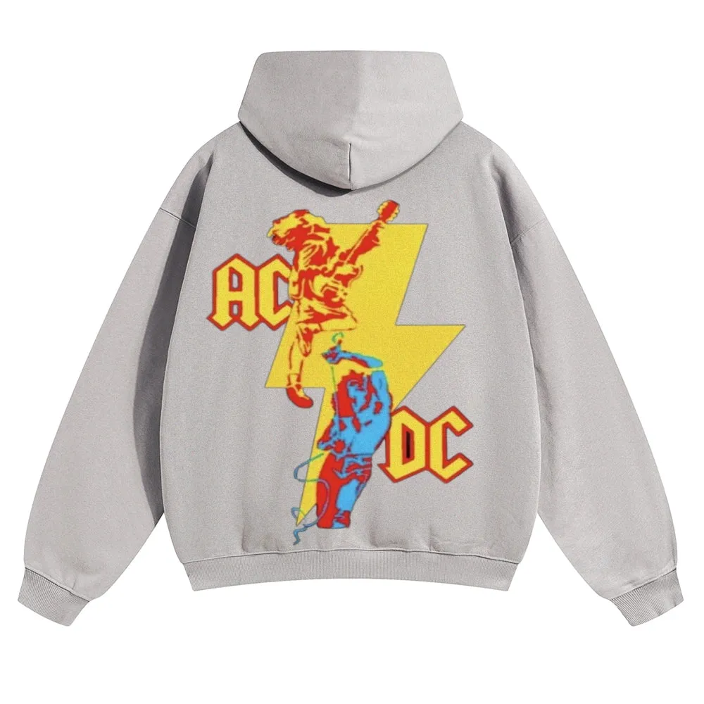 Mens Vintage ACDC Rock Band Hoodies