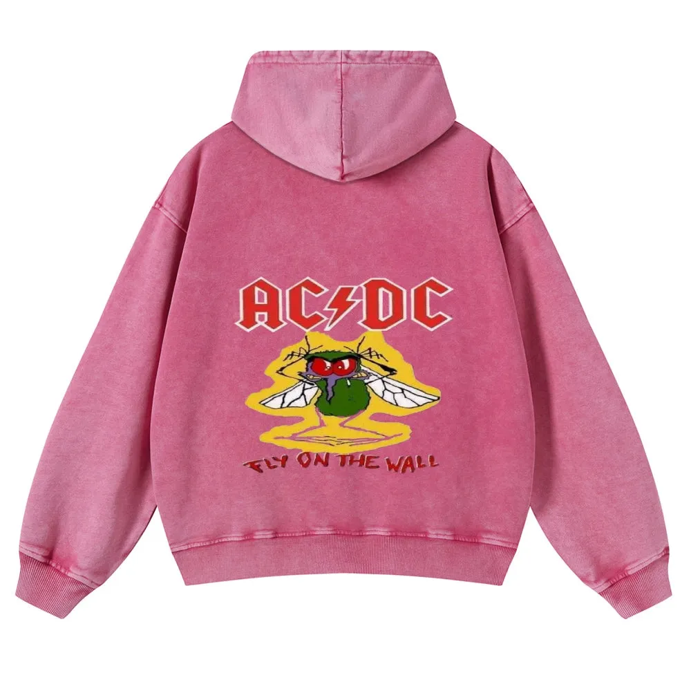 Mens Vintage ACDC Rock Band Hoodies