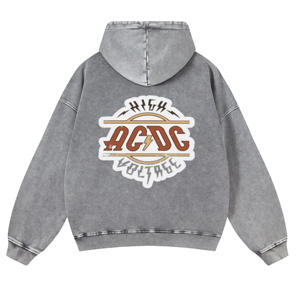Mens Vintage ACDC Rock Band Hoodies