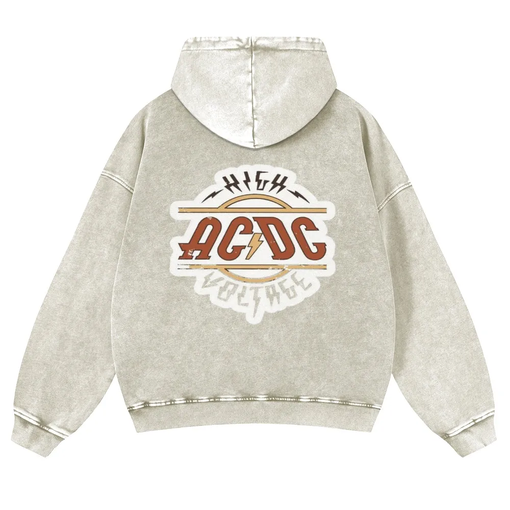 Mens Vintage ACDC Rock Band Hoodies