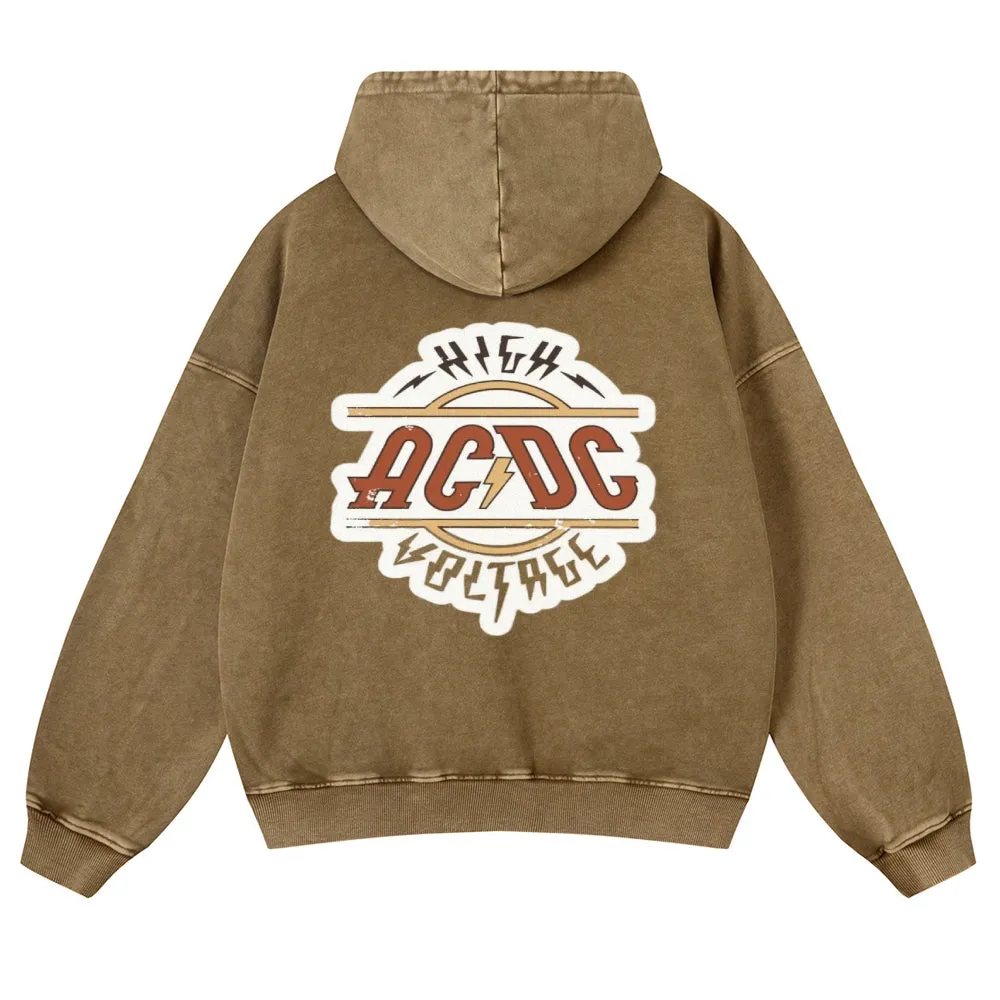 Mens Vintage ACDC Rock Band Hoodies
