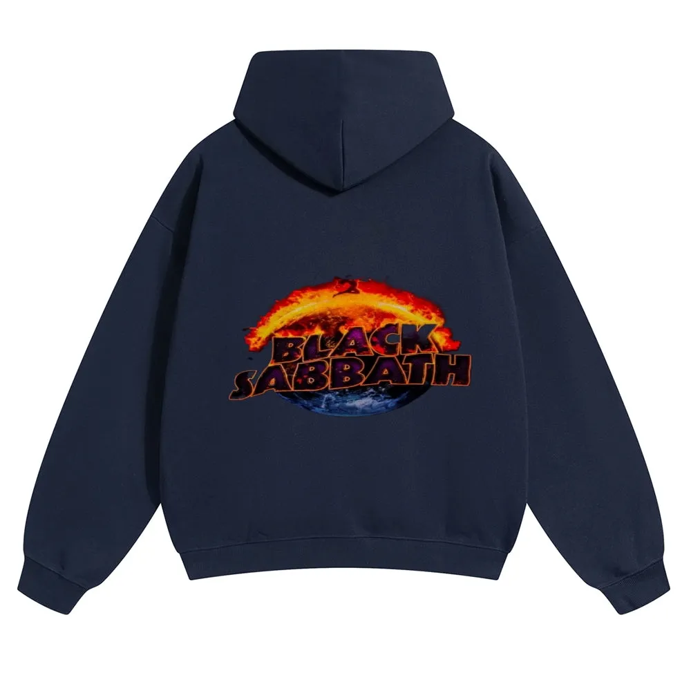 Mens Vintage Black Sabbath Rock Hoodies