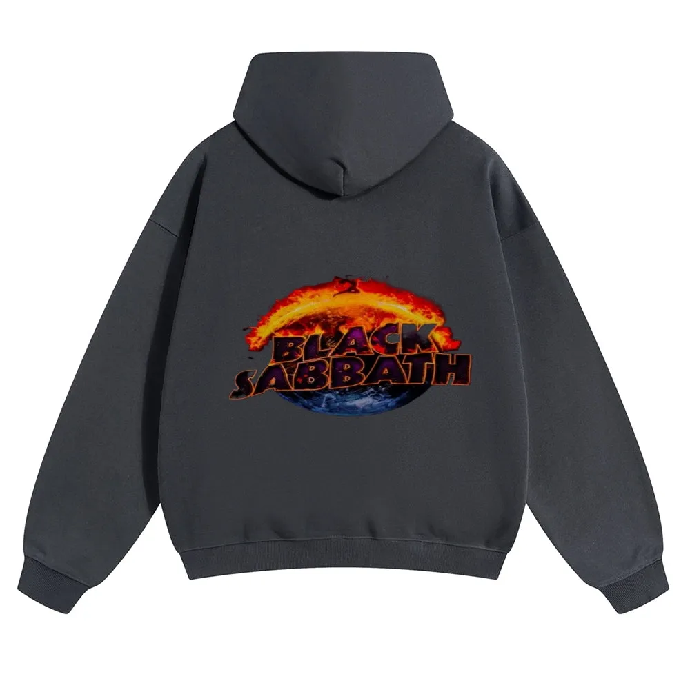 Mens Vintage Black Sabbath Rock Hoodies