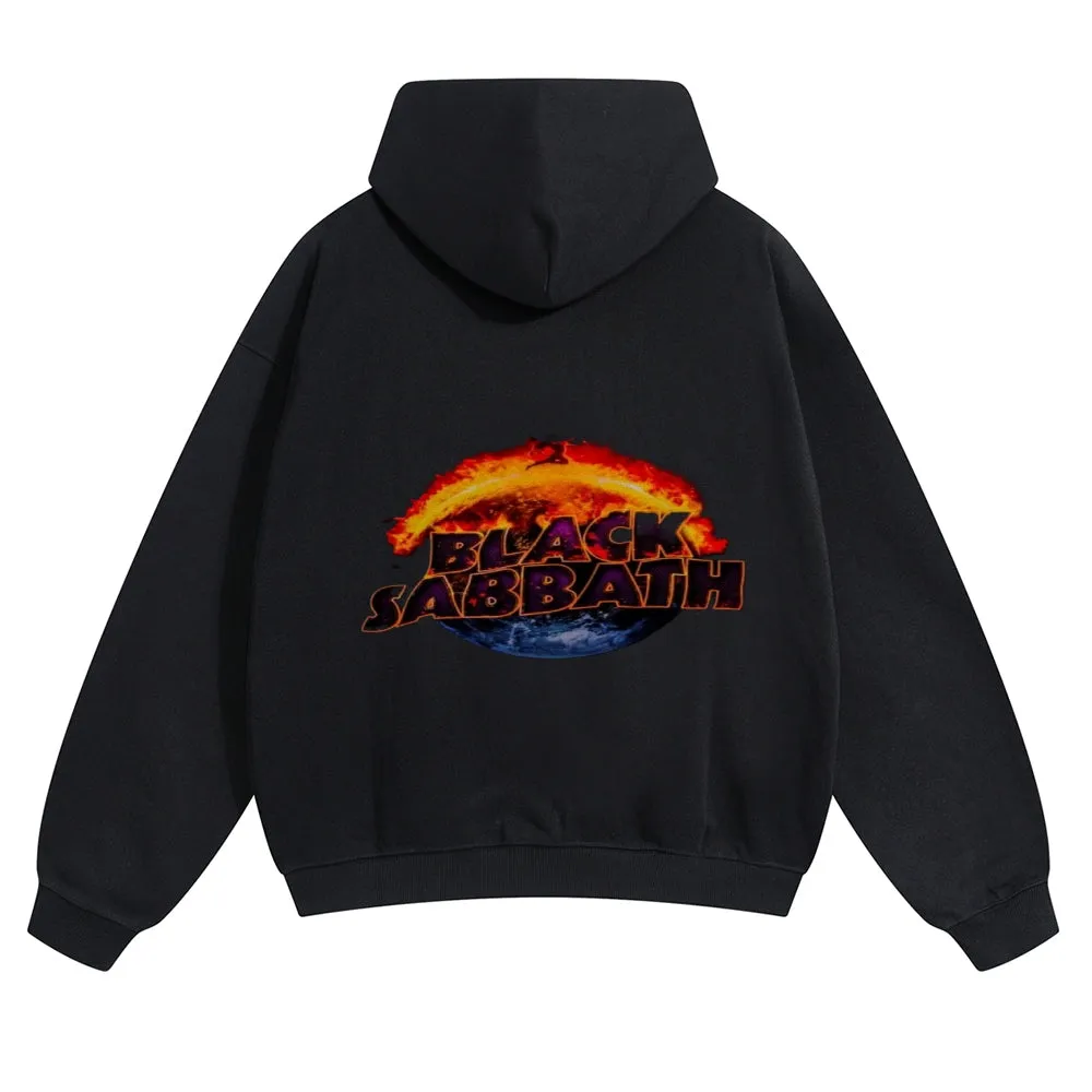 Mens Vintage Black Sabbath Rock Hoodies