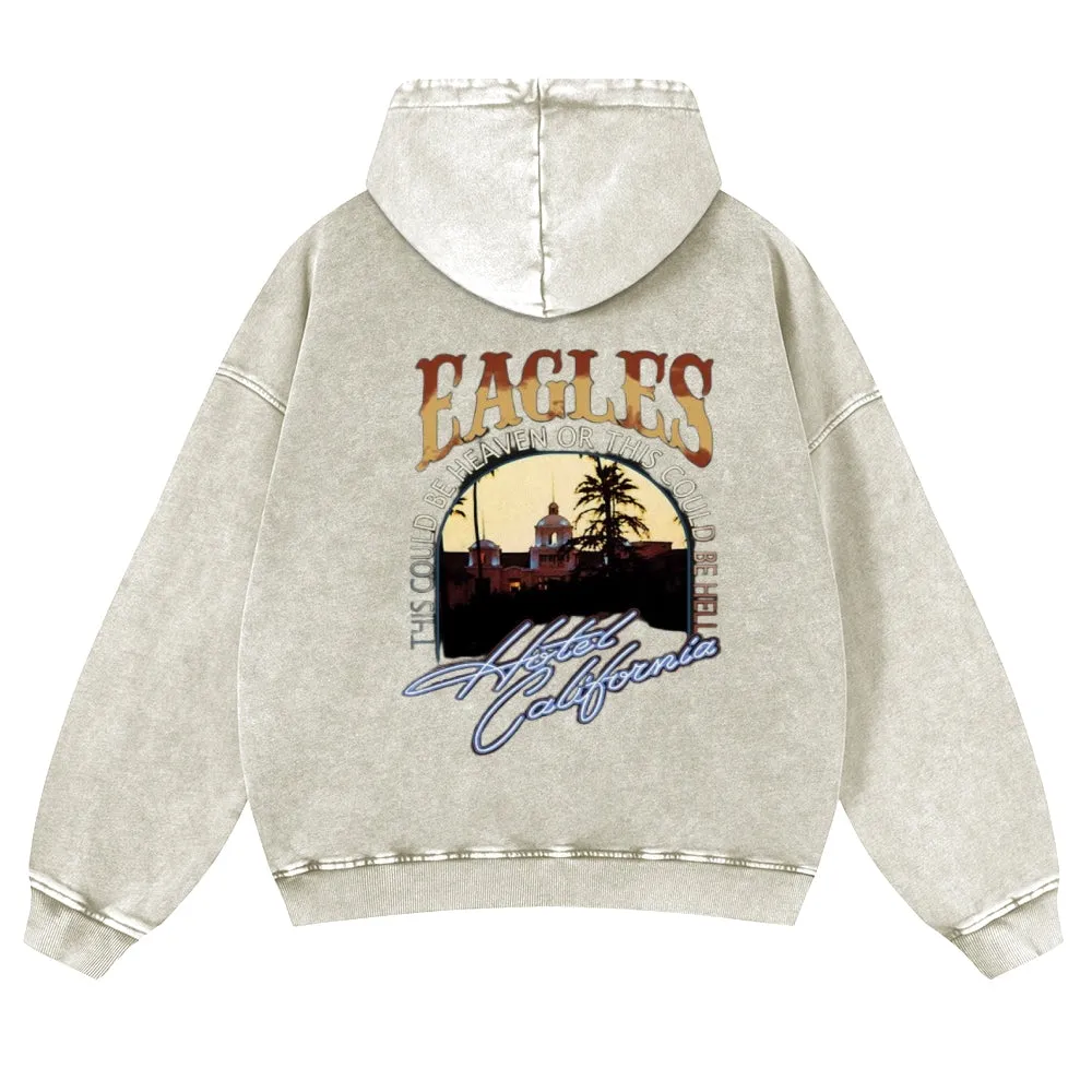 Mens Vintage  Eagles Rock Band Hoodies
