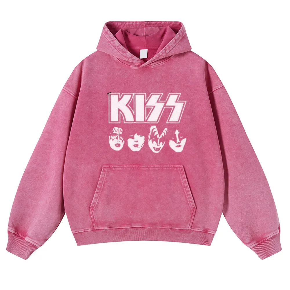 Mens Vintage Kiss Rock Band Hoodies